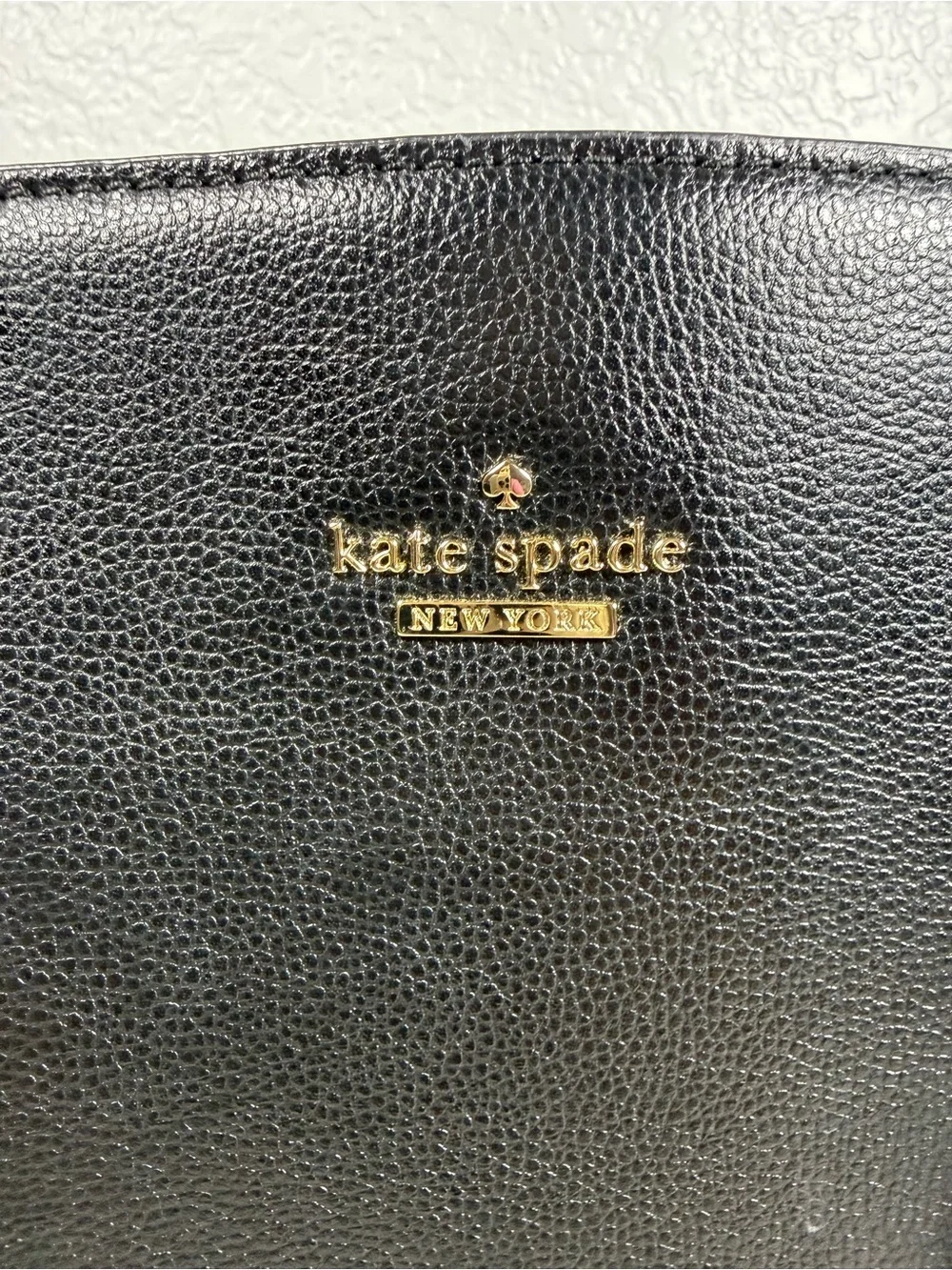 kate spade Black Leather Tote with Shoulder Strap
